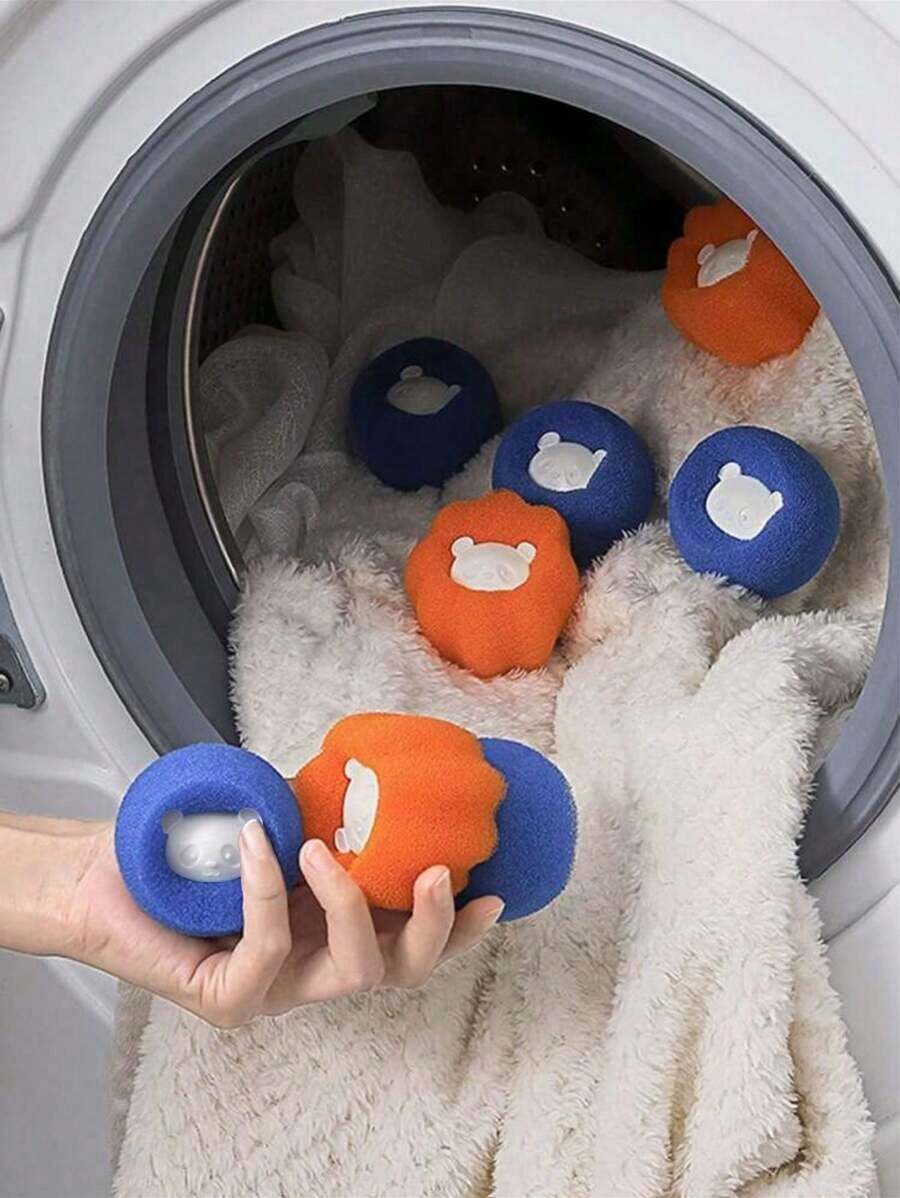 Removedor de Pelo de Mascotas Usado en Lavadora, Reutilización de Bola de Secadora, Reduce Arrugas, Ahorra Tiempo de Secado Libre en la Lavadora (Color Azul Es Aleatorio) - Multicolor - Ver 1
