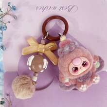 新款可爱大耳朵心形钥匙扣，时尚卡通配饰包包挂饰钥匙圈 - 彩色 - 查看 11