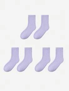 LUVLETTE 1/3/5 perechi de șosete de pluș pentru femei, șosete calde din fleece groase pentru dormit, acasă, maternitate, toamnă/iarnă, mărime universală 35-43 - Multicolor - Vizualizare 16