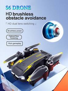 Upgraded S6 Quadcopter Drone With 2.4-Inch LCD Remote Controller And HD Dual Cameras, Supports Remote View Switching. It Features Optical Flow Hovering, Smart Obstacle Avoidance, One-Key Landing/Flip, And Gravity Sensing Functions, Powered By 3.7V/1800mAh Modular Battery. - Dark Blue - View 12