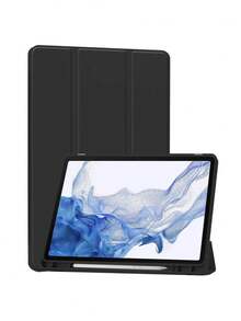 这款黑色防尘智能睡眠三折支架保护套采用蜂窝散热设计，兼容三星 Galaxy Tab A9+ 2023 11 英寸/S7/S8/S9/S10lite/11 FE+ 13.1 英寸平板电脑。它经久耐用，适合办公和家庭使用，是万圣节、圣诞节、生日、新年或送给朋友的理想礼物。 - 黑色 - 查看 13