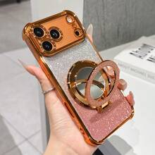 16合1防震手机壳+闪亮珠子挂绳+闪亮化妆镜+磁吸支架，兼容 6/7/8/X/XS/XR/11/12/13/14/15/16、Galaxy S22/23/24、A04/05/06/A14/A15/A16/A24/A25/A34、Note 7/8/9/10/11/12/13、9/10/12/13C、MOTO、荣耀X、HW、C53 C55等机型 - 橘色 - 查看 8