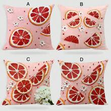 4pcs Light Background Green Leaf Of Grass Pattern Pillow Case, Size 17.7" X 17.7", Machine Washable Available, Polyester Zipper Back Throw Pillow For Home Decor, Floral Pattern, Suitable For Multiple Room Types - No Padding Included. - Multicolor - View 8