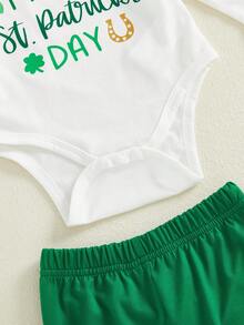 Conjunto de primavera para niñas: mono de manga larga con volantes, pantalones acampanados y diadema para recién nacidas. - Blanco - Ver 6