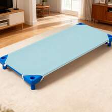 1 pezzo Lenzuolo con angoli elastici per lettino neonato, in colore solido traspirante, adatto come coperta per materassino per riposino all'asilo - Multicolore - Visualizzare 8