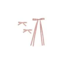 Women's Satin Hair Bows, Set Of 3, 1 Hair Clip With Long Tails, 2 Hair Bows With Short Tails (Mauve),Mauve - 淡紫色 - 查看 1