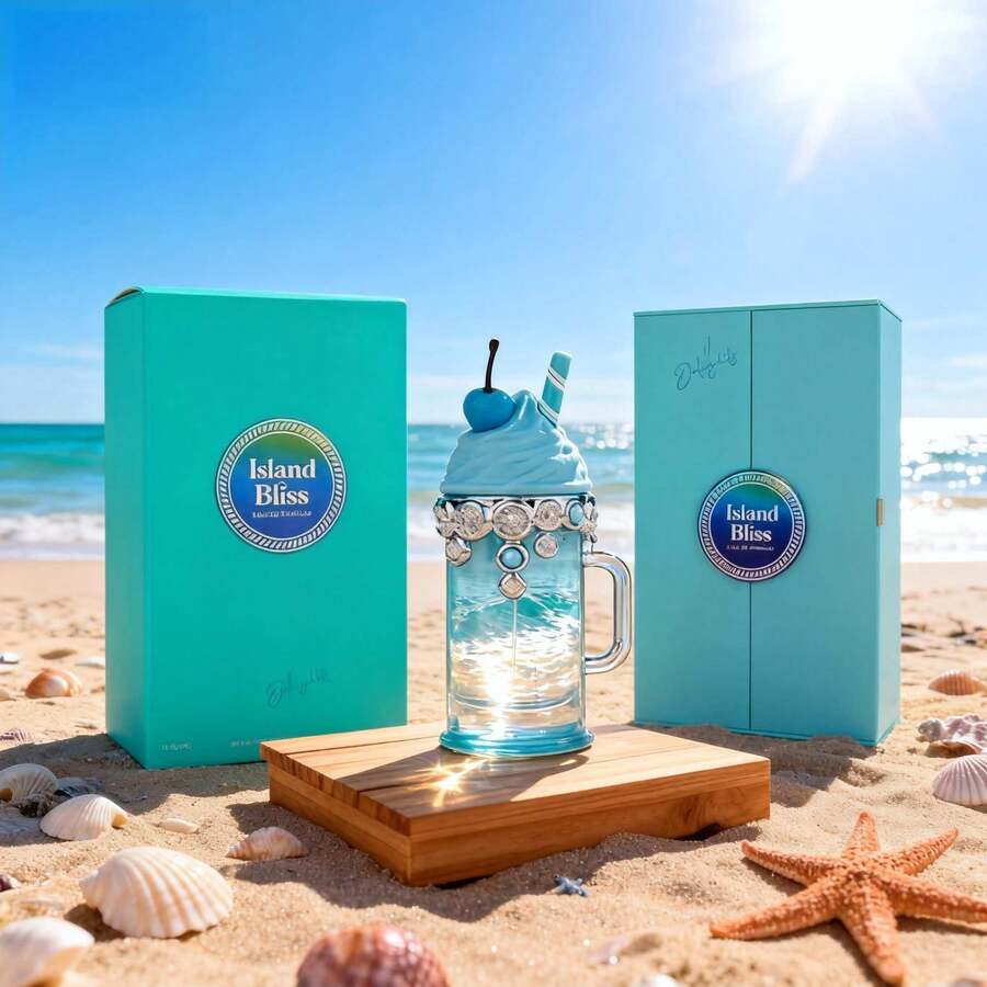 Arrrmaf Island Bliss Eau De Parfum 3.4 Oz | Tropical Fruity Scent | Long-Lasting EDP With Coconut, Vanilla & Musk Notes  New & Sealed Box PARFUM Spray For Men Lasting Fragrance, Perfect Gift For Dating, Birthday, Valentine'S Day, Party And Christmas - 甜美風 - 查看 1