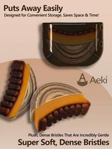 新款淋巴轮廓面部按摩刷，淋巴引流面部按摩刷，适用于下颌线和颈部轮廓，柔软刷毛适合所有肤质，符合人体工学的美容工具，配有便携收纳盒 - 彩色 - 查看 6