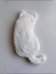 1个毛绒猫咪造型铅笔盒，触感柔软，大容量多功能收纳袋，文具整理袋，化妆包，创意学生桌面收纳袋，节日礼物，返校用品 - 彩色 - 查看 7