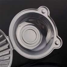 100 SINGLE CUPCAKE BOXES CLEAR MUFFIN HOLDER CASES DOMES CUPS PODS CONTAINERS - Clear - View 4