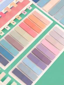 CUTTRSZE 200张/包 随机颜色 PE材质自粘标签，适用于页面标记、笔记、彩色书签、索引标签、标签贴纸、logo贴纸、小型便签、索引便签、返校用品、学习用品 - 彩色 - 查看 3