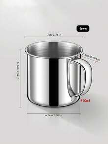 1-10 كوب قهوة من الفولاذ المقاوم للصدأ متين للتخييم والمطبخ - كوب معدني صغير للشاي والقهوة - اكسسوارات المطبخ