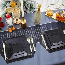 Wedding Disposable Tableware - Black - View 5