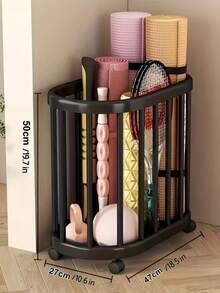 Rolling Storage Bin With Wheels, Smooth Storage Baskets - Available In Black And White, Space-Saving Rolling Storage Box With Open Grid Design, Durable And Easy To Clean, Suitable For Storing Yoga Mats And Fitness Equipment, Laundry Basket, Home/Office Use, Sturdy Plastic Structure, Storage Baskets