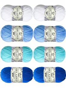 400g 8pcs/Set Colorful Knitting Yarn Kit, Suitable For Crochet And Handcraft Projects, Beginner Craft Gift - Soft Multicolor Yarn Set For Coasters, Bags, Blankets, Dolls, Sweaters And Scarves. Perfect For Valentine's Day, Halloween, Christmas And Other Holidays (50g Per Skein) - Multicolor - View 20