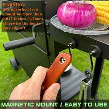 R Grill Hooks 4 Pack Heavy Duty,Non-Slip Magnetic Hook For Grill Utensils,Strong Magnetic Hooks For Traeger FBlacksstone Pit Boss Camp Chef Z Grills BBQ Grill Accessories,1.26inchBlackMagneticHooks4PCS - Móc nam châm màu đen 1,26 inch, 4 chiếc - Xem 7