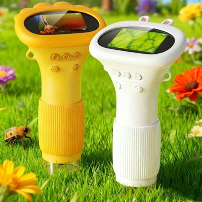 1000X Handheld Digital Microscope For Kids, 2.0 Inch Screen, 5.66 X 3.15 Inch Size, Portable Pocket Microscope Educational Toy, Handheld Magnifier Microscope, Children Science Experiment Microscope