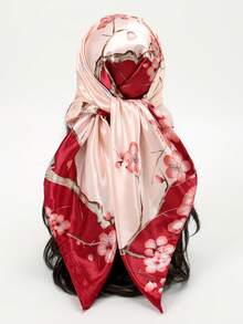 1pc Floral Print Bandana Scarf, Women Headband/Neckerchief - Multicolor - View 7