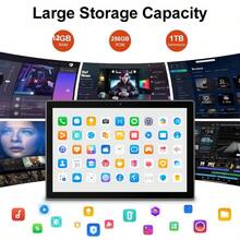 W&O 11-Inch Tablet PC, Android 15 Operating System, 2-In-1 Tablet With Keyboard, Mouse, Protective Case, Stylus, 256GB ROM + 12GB RAM, Supports 1TB Memory Card Expansion, 8+20MP Camera, Octa-Core Processor, 10000mAh Battery, 1280*800 IPS HD Display, Tab, Wi-Fi 6, Tablet, Tablet, Pad - Black - View 9