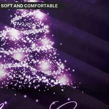Purple Christmas Pillow Covers Xmas Tree Nature Purple Winter Throw Pillow Cover Sparkle Pillowcase Size 18x18 Inches Two Sided Print,18inchx18inch(Packof1) - 18inchx18inch(Packof1) - View 8