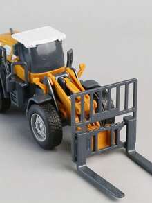 Miniature Excavator Roller Compressor Scale 1:50 With Friction XZ-1794 - Small Forklift - View 2