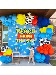 Cartoon Balloon Garland Arch Set For Birthday Party Holiday Essentials Birthday Scene Setting Props - Multicolor - View 4