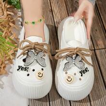 New Summer Women's Closed-Toe Clogs, Cute And Stylish Black With Rhinestone Embellishments, Platform Mule Style, Suitable For Both Indoor And Outdoor Wear, Perfect For Cherry Blossom Season. - White - View 4