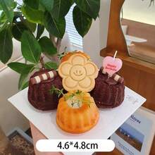 1pc, Happy Birthday Cake Biscuit Mold - Bear Flower Frostbite 3D Pressing Home Creative Baking Mold - Multicolor - View 9