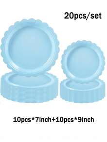 20/40/60/80/100 Disposable Cutlery Set, Including 7-Inch Paper Tray, 9-Inch Paper Tray, 9-Ounce Cup, Napkins, Suitable For Daily Gatherings, Birthday Parties, Bridal Showers, Baby Showers, Clubs, Weddings, Tea Parties, Picnics, Outdoor Outings, And Themed Parties. Kitchen And Restaurant Supplies, Paper Trays, Paper Cups, Tissues, Celebratory Events, Disposable Paper Trays, Disposable Paper Cups, Surprise Parties, Birthday Decorations - Multicolor - View 6