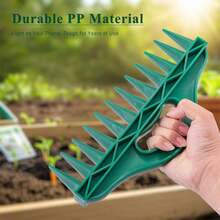 3pcs Seed Sowing Tools - 12 Hole Adjustable Seed Tray With Ergonomic Handle, Lightweight PP Soil Dibber Suitable For Vegetables, Flowers, Lawn, Raised Beds (190g) - Multicolor - View 4