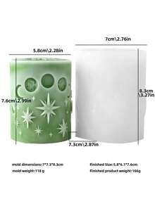 For Festival Islamic Month & DIY Crafts - Reusable Silicone Mold With Star & Crescent Moon & Sun Shapes - Asymmetric Shape Wax/Casting Resin Mold For Candles, Soap Making, For DIY Crafts - Arabic Calligraphy & Islamic Art Gift Template - White - View 13