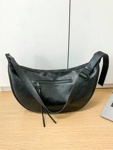 大容量手提包，简约黑色手提包，适合旅行、通勤、工作、上学，男士时尚礼品 - 黑色 - 查看 4