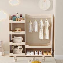 Rotating Bookshelf, Freestanding Shelf, Picture Book Shelf With 360-Degree Rotation Function, Storage Shelf For Children And Adults, Multifunctional Bookshelf (4 Shelves, 142*63*63 Cm) - Beige 2 - View 3