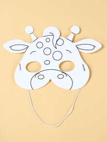 8pcs Animal Paper Masks, DIY Coloring Paper Masks With Watercolor Pens, Elephant, Butterfly & Mixed Animal Designs For Photo Booth Props, Suitable For Birthday Party, Baby Shower, Party Masks, Jungle Theme Birthday Party Costumes & Accessories, Blindfold Party Favors, Includes 8 Masks/8 Elastic Strings/6 Pens, Multifunctional Accessories For Various Occasions - Multicolor - View 6