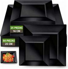 Wedding Disposable Tableware - Black - View 9