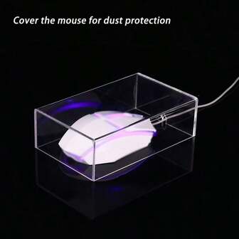 1pc Acrylic Transparent Minimalist Small Square Mouse Pad Holder, Can Also Store Pens, Erasers, Tapes, Transparent Style Can Be Customized With Stickers, Personalized Pencil Case, Practical And Convenient