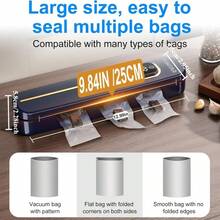 RAF Scelleur sous vide portable deux-en-un avec affichage numérique. Scelleur sous vide - un puissant scelleur sous vide avec 4 modes (sec/humide/moelleux/poudre), affichage numérique tactile et scellage automatique de l'air. Il convient à la conservation des aliments, à la cuisson sous vide et à la préparation des repas. - Voir 10