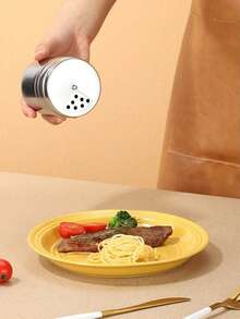 1pc Stainless Steel Pepper And Cumin Seasoning Powder Dispenser Bottle Seasoning Canister For Home Barbecue Seasoning Container, With Easy-To-Clean Feature - Multicolor - View 3