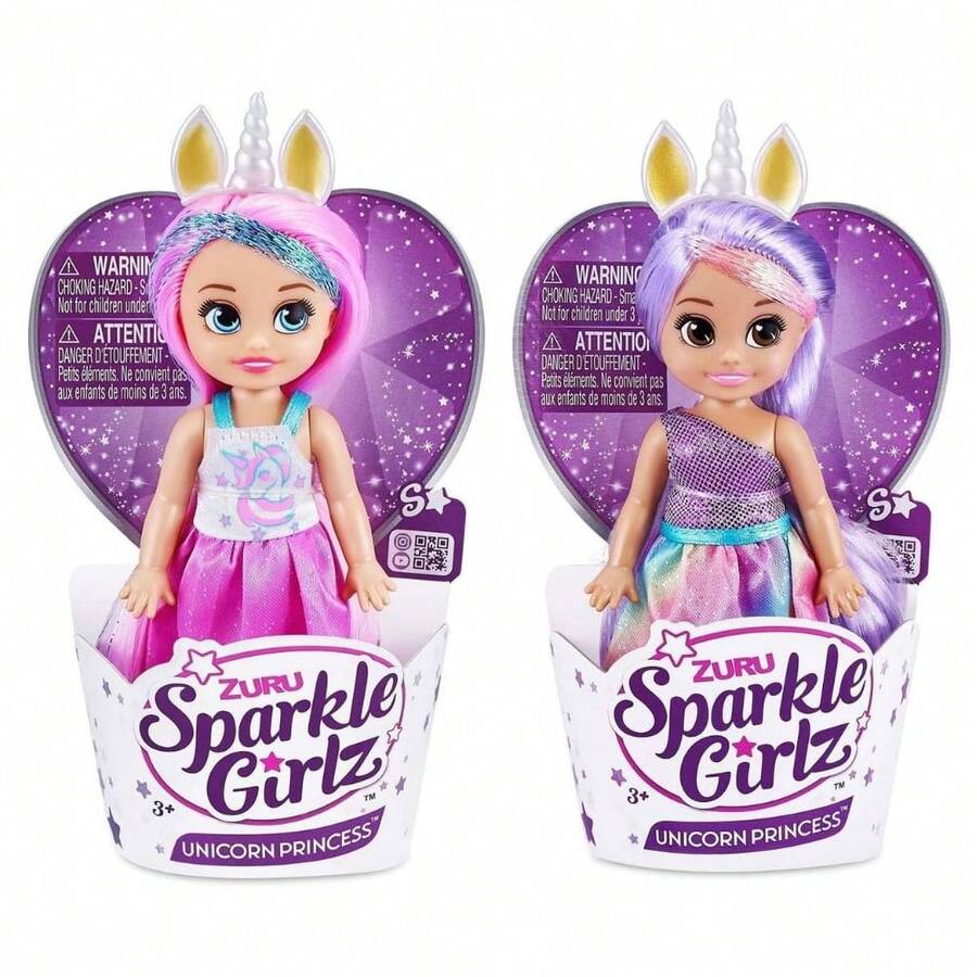 ZURU Sparkle Girlz Unicorn Princess-4in -Pretend Play Toys 2 Packs - Multicolor - View 1