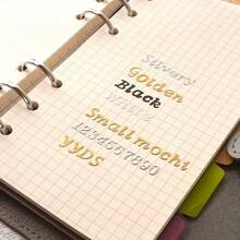 2pcs Gold Metallic Script Alphabet Stickers, Self-Adhesive Foil Letter Stickers For Journaling, Scrapbooking & DIY Crafts - Multicolor - View 7