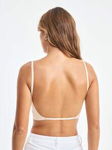 Loungeista 女士无缝露背无肩带文胸 - 轻薄罩杯，可调节和可变换肩带，轻度支撑（适合 A/B 罩杯） - 婚礼、礼服、吊带内衣、夏装、新娘内衣