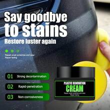 Cera de Polimento Universal para Couro e Plástico - Creme Recondicionador Automotivo para Cuidados com Couro/Plástico/Borracha - A - Visão 4