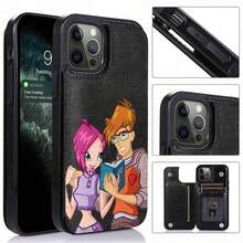 Funda animada para teléfono con diseño de dúo leyendo juntos. Compatible con teléfonos ,  17,  16 Pro Max,  15 Pro Max,  13 y  12. Fabricada en TPU para una protección eficaz contra golpes y caídas. Un regalo ideal para familiares, amigos, seres queridos, parejas y para Navidad. - Negro - Ver 5