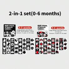 15张/盒 黑白卡片，30种不同图案，婴儿视觉刺激黑白卡片，早教训练卡，儿童视觉追踪训练卡和视觉刺激卡，高对比度儿童视觉刺激，学习卡片礼品 - 早教視覺激發卡 - 查看 13
