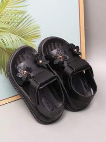 Infant Buckle Detail Casual Comfortable Sandals - Black - View 6