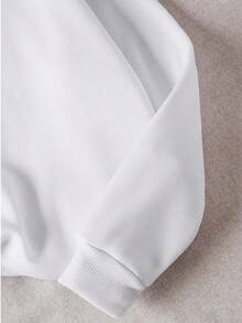 Girls' Hooded Sweatshirt Casual Printed Pattern Loose Sweatshirt Children's Clothing - 白色6 - 查看 4