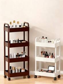 3-Tier Rolling Storage Cart, Detachable Independent Storage Rack, Movable Home Organizer, Suitable For Kitchen, Bathroom And Bedroom Clothing And Toiletries Storage, Practical Gift For Christmas And Thanksgiving - Multicolor - View 5