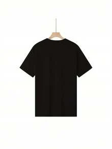 Unisex T-Shirt, 180g Cotton. Breathable, For Beach, Festivals And Everyday Wear, Excellent Gift. - 黑色 - 查看 2