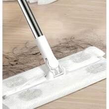 1个防静电干湿两用拖把，平板拖把，超细纤维拖把，可清洁硬木和瓷砖地板上的灰尘、污垢和宠物毛发，配有可替换拖把头，可拆卸超细纤维拖把头，日式金属杆，一次性/可重复使用，适用于卧室、客厅、厨房、浴室，尤其适合行动不便人士，是厨房和家居的理想之选，也是送给女性的绝佳礼物。 - 多色拖把 - 查看 5