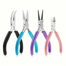 1 Set 4.5 Inch Jewelry DIY Pliers Tool Kit, Pointed Nose Pliers, Mini Macaron Color Pliers, Jewelry Repair Tools, Beading & Wrapping Multi-Function Household Essential
